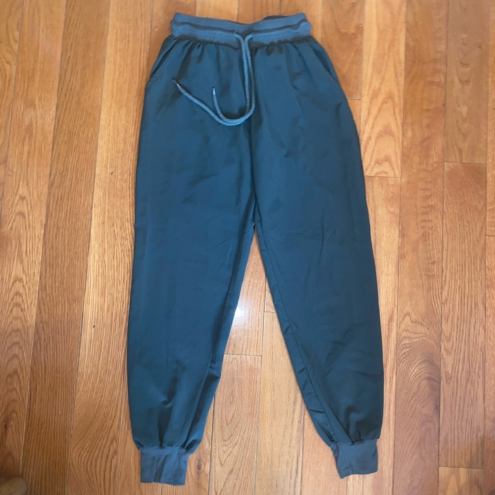 Urban Outfitters Olive Green Satin Joggers
